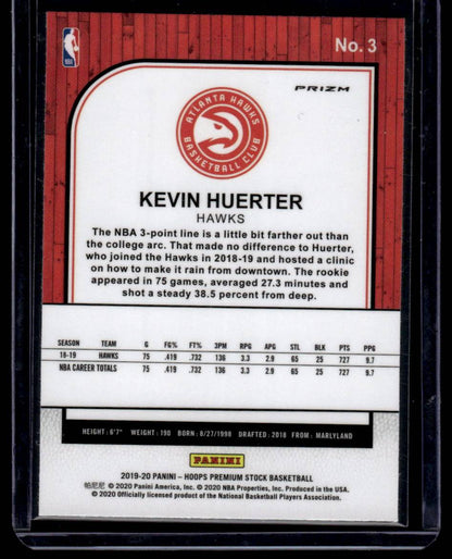 2019-20 Hoops Premium Stock #3 Kevin Huerter Prizms Silver Scope