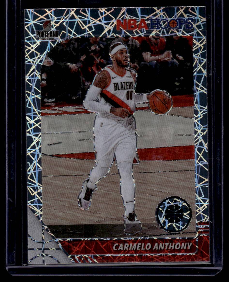 2019-20 Hoops Premium Stock #105 Carmelo Anthony Prizms Silver Laser