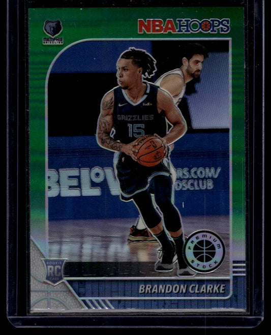 2019-20 Hoops Premium Stock #217 Brandon Clarke Prizms Green