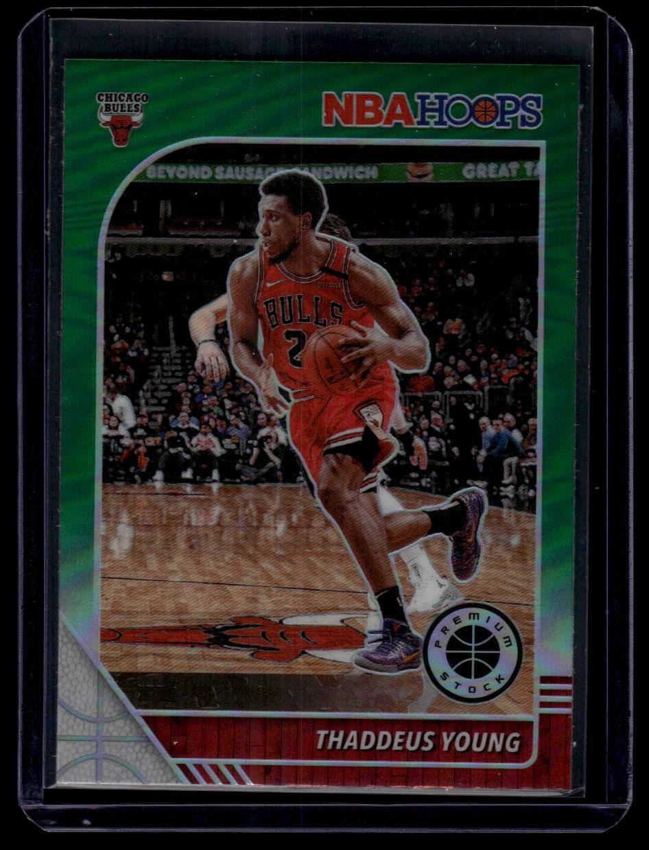 2019-20 Hoops Premium Stock #78 Thaddeus Young Prizms Green