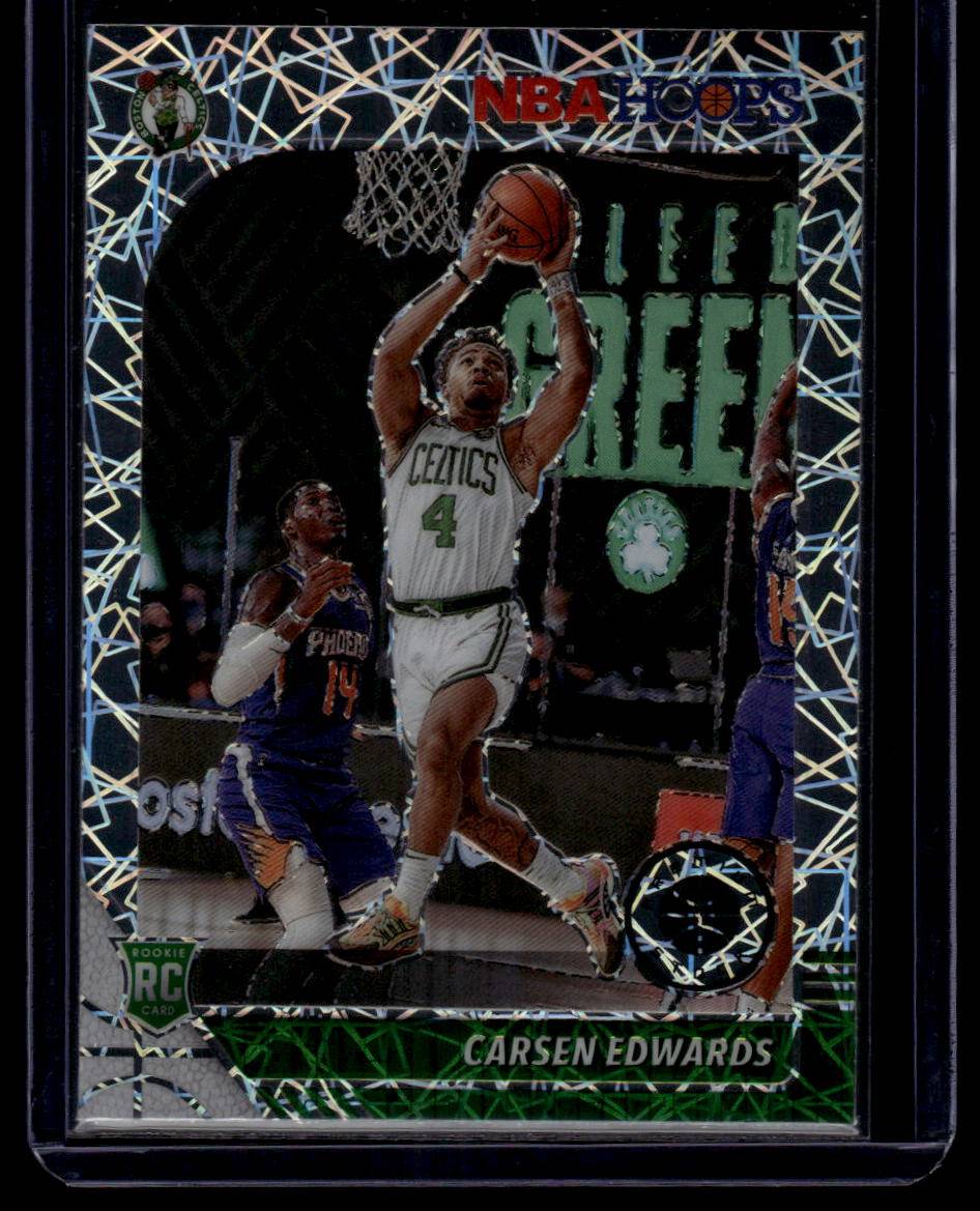 2019-20 Hoops Premium Stock #227 Carsen Edwards Prizms Silver Laser