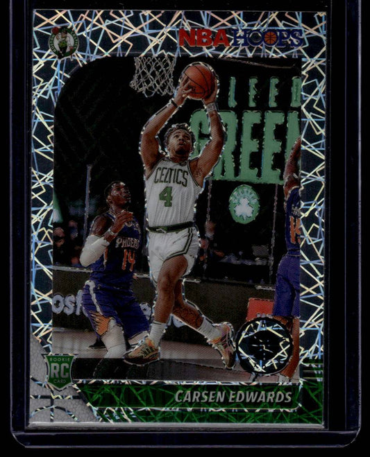 2019-20 Hoops Premium Stock #227 Carsen Edwards Prizms Silver Laser