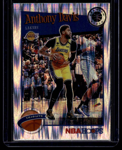 2019-20 Hoops Premium Stock #294 Anthony Davis Prizms Flash