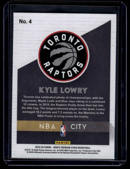 2019-20 Hoops #4 Kyle Lowry NBA City