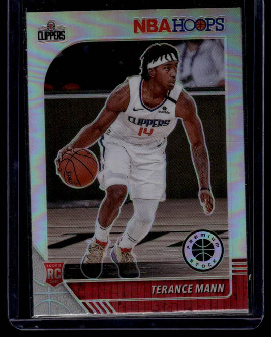 2019-20 Hoops Premium Stock #245 Terance Mann Prizms Silver