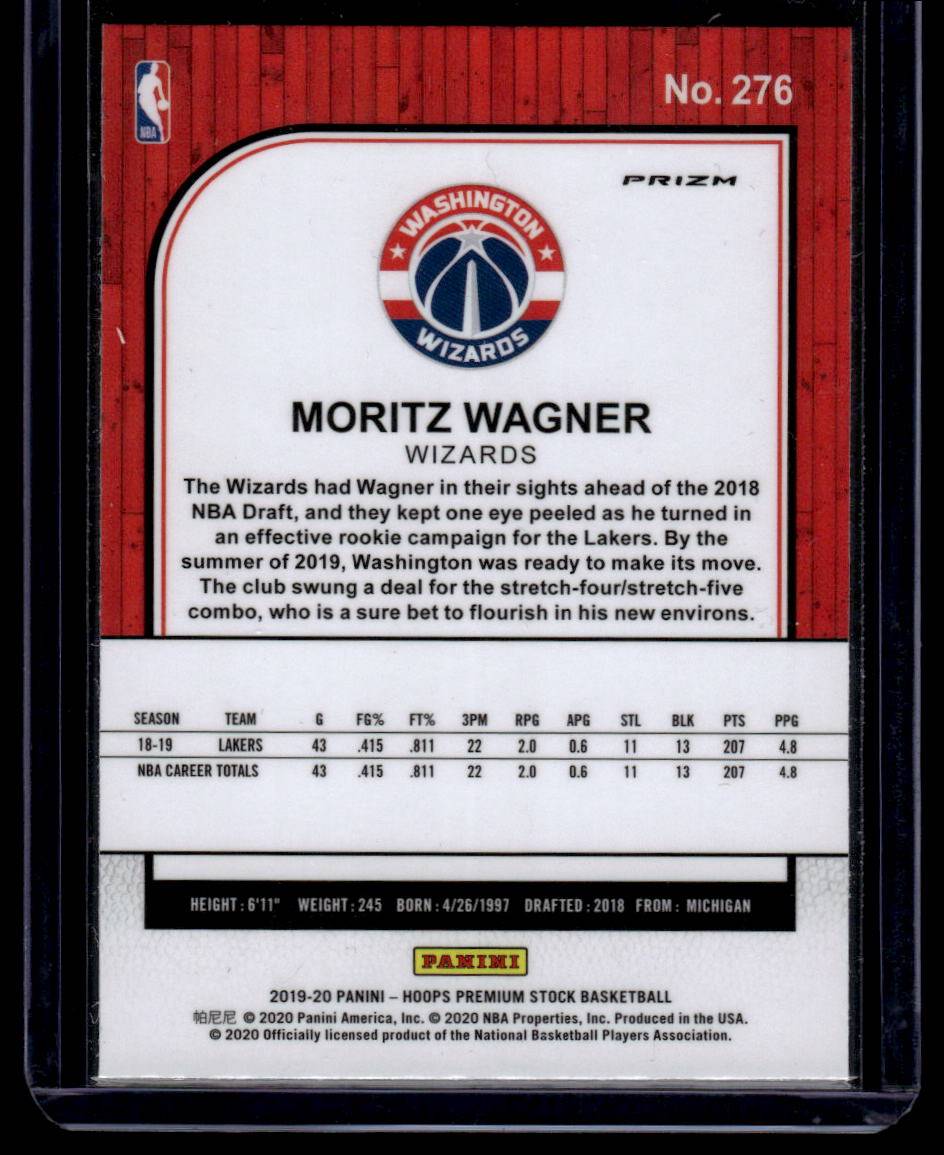 2019-20 Hoops Premium Stock #276 Moritz Wagner Prizms Flash