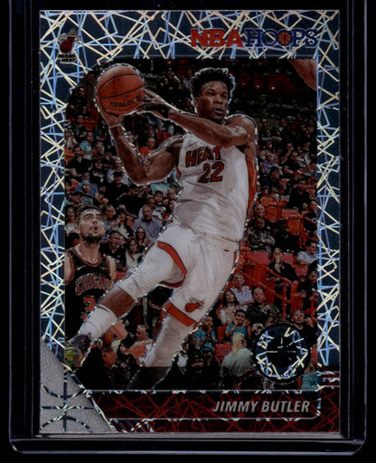 2019-20 Hoops Premium Stock #146 Jimmy Butler Prizms Silver Laser