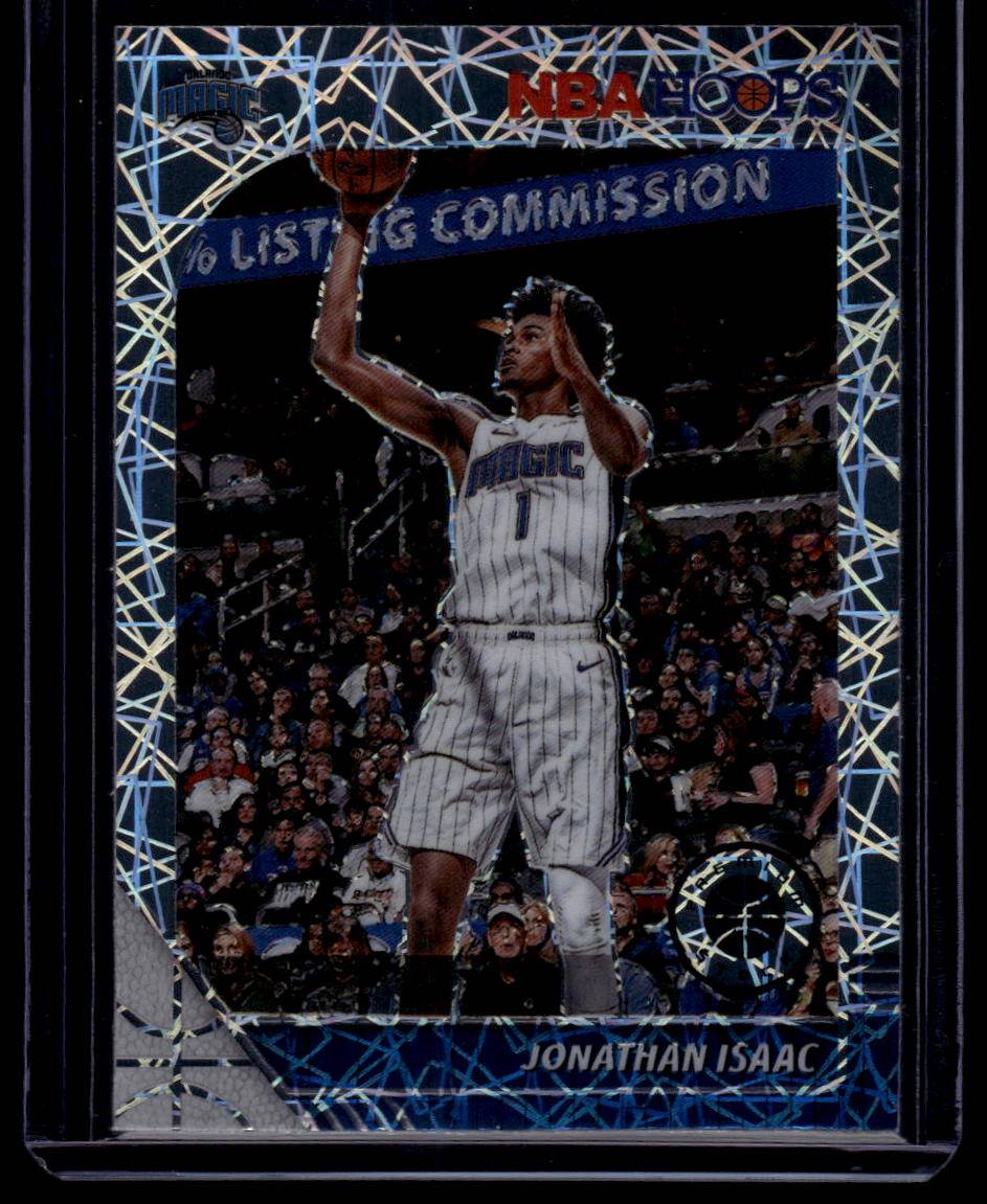 2019-20 Hoops Premium Stock #141 Jonathan Isaac Prizms Silver Laser