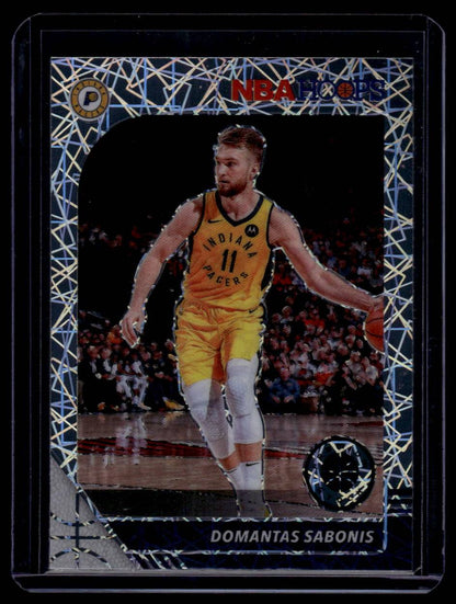 2019-20 Hoops Premium Stock #76 Domantas Sabonis Prizms Silver Laser