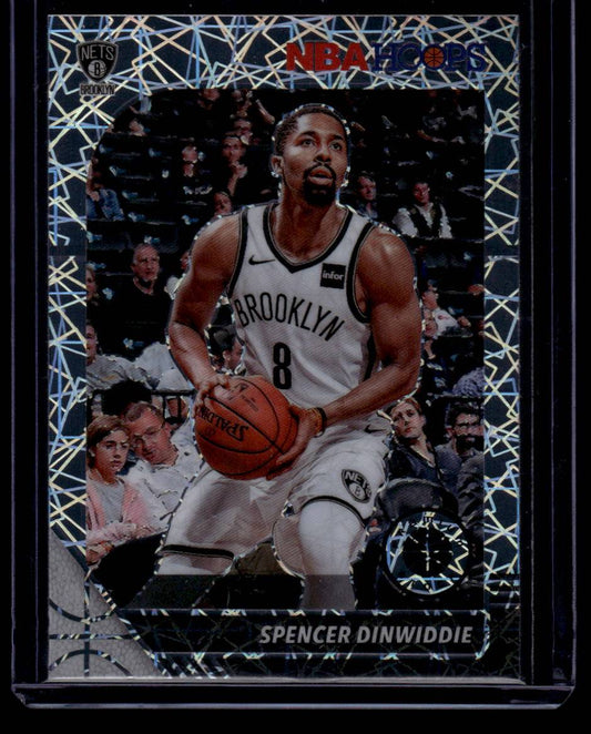 2019-20 Hoops Premium Stock #13 Spencer Dinwiddie Prizms Silver Laser