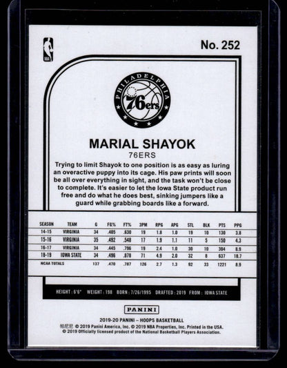 2019-20 Hoops #252 Marial Shayok Green #/99