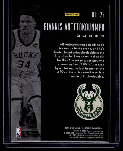 2019-20 Panini Illusions #26 Giannis Antetokounmpo