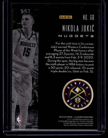 2019-20 Panini Illusions #60 Nikola Jokic