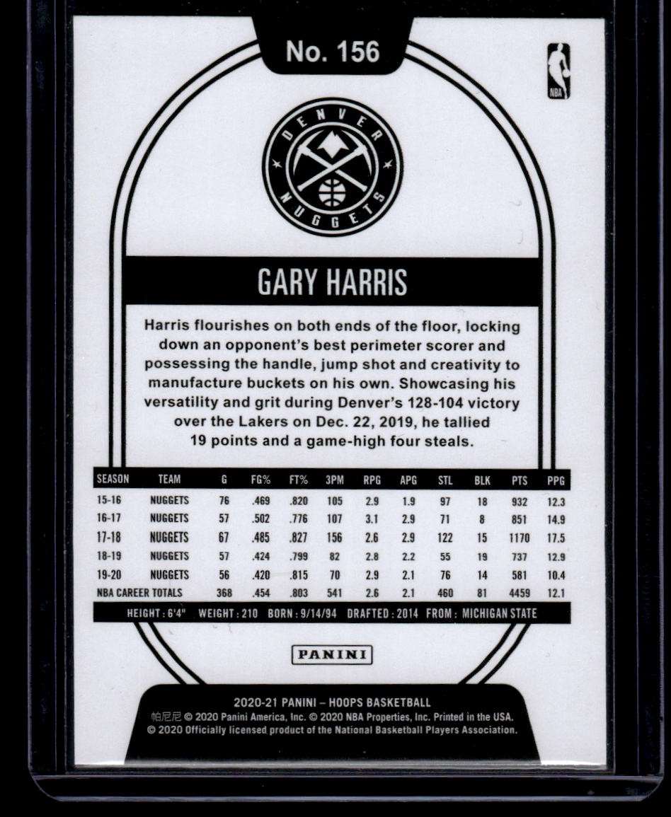 2020-21 Hoops #156 Gary Harris Purple