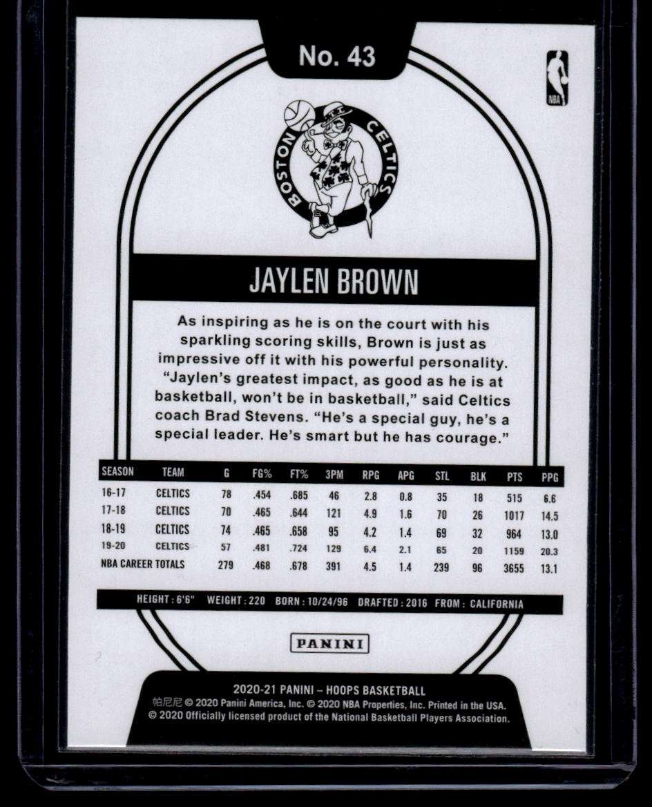 2020-21 Hoops #43 Jaylen Brown