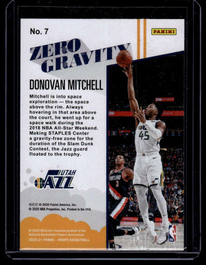 2020-21 Hoops #7 Donovan Mitchell Zero Gravity