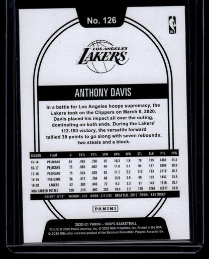 2020-21 Hoops #126 Anthony Davis