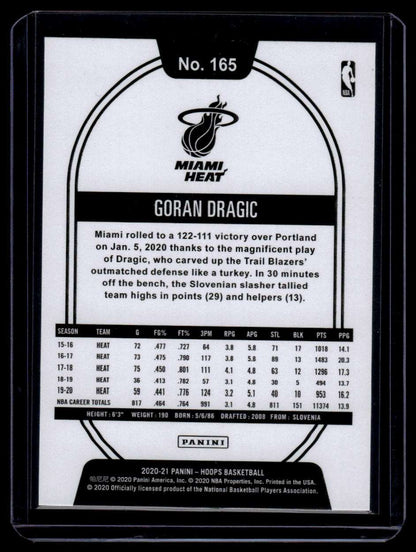 2020-21 Hoops #165 Goran Dragic