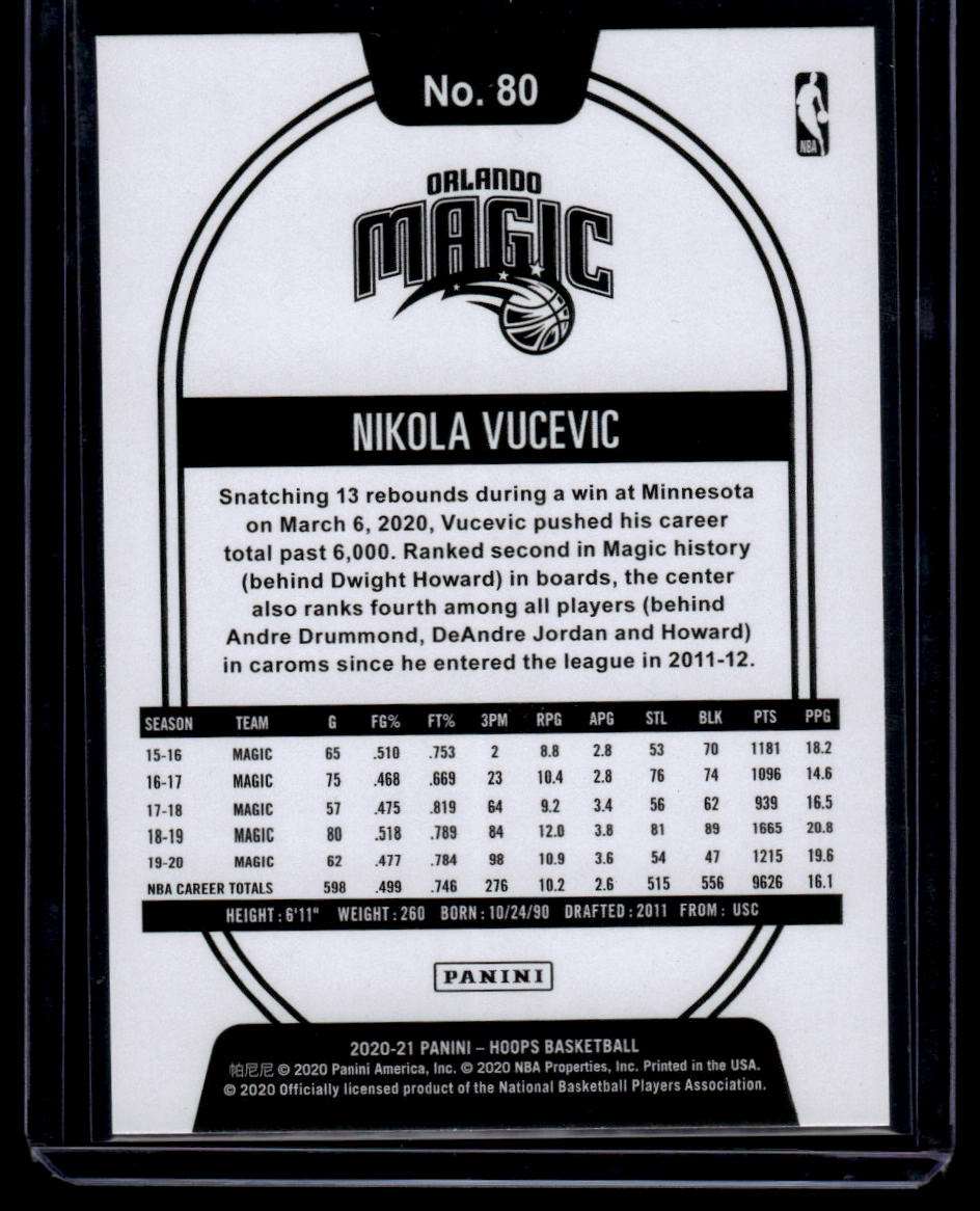 2020-21 Hoops #80 Nikola Vucevic