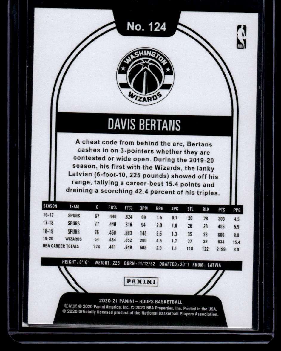 2020-21 Hoops #124 Davis Bertans