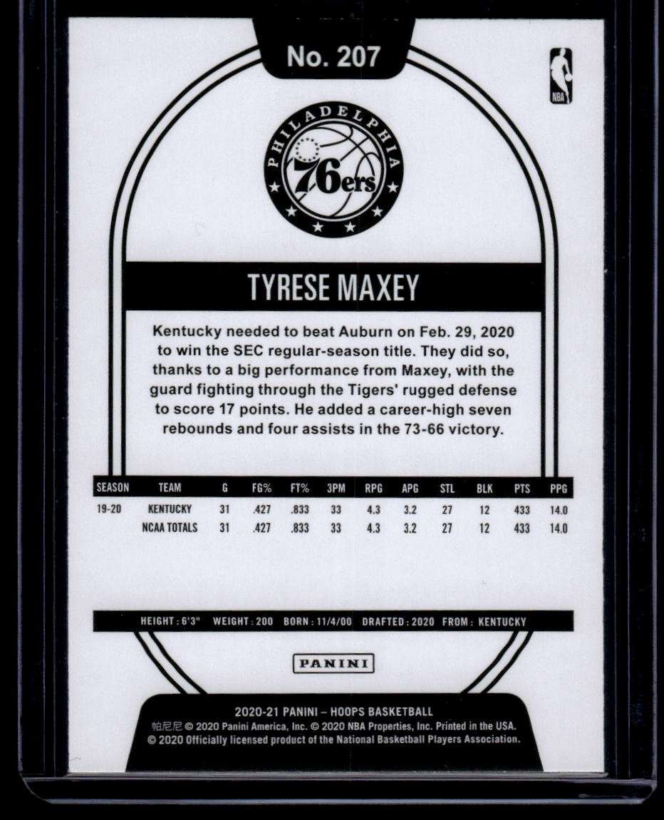 2020-21 Hoops #207 Tyrese Maxey