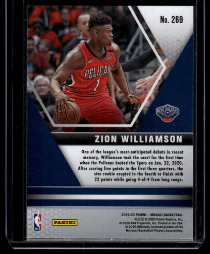 2019-20 Panini Mosaic #269 Zion Williamson