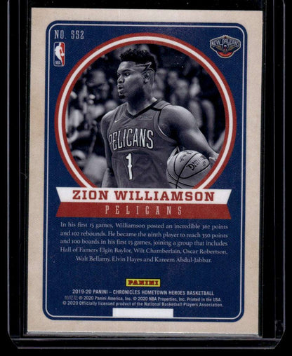 2019-20 Panini Chronicles #552 Zion Williamson