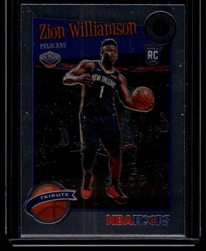 2019-20 Hoops Premium Stock #296 Zion Williamson