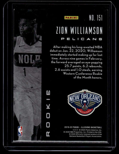 2019-20 Panini Illusions #151 Zion Williamson