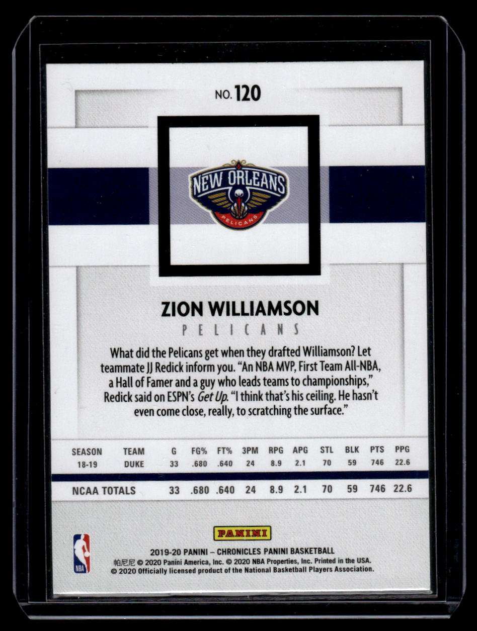 2019-20 Panini Chronicles #120 Zion Williamson