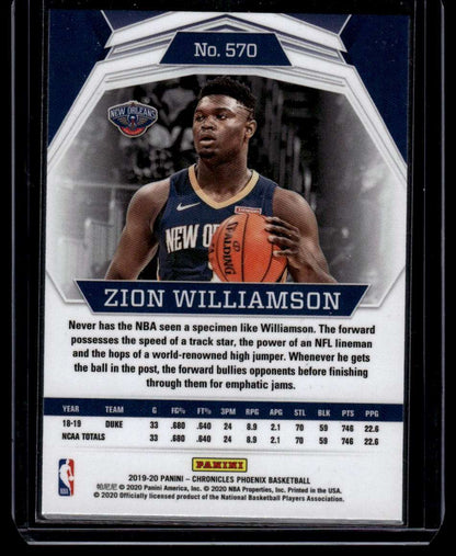 2019-20 Panini Chronicles #570 Zion Williamson