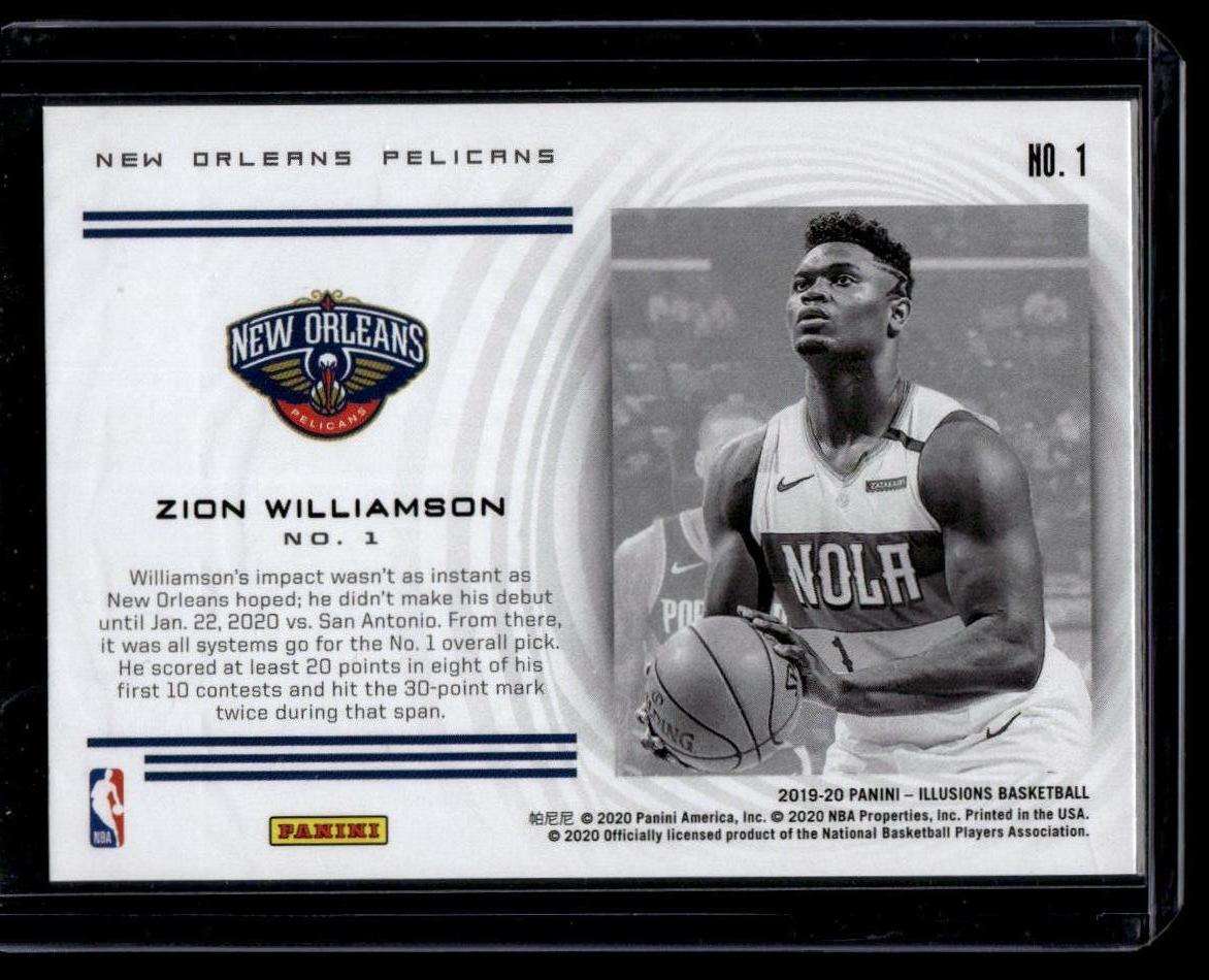 2019-20 Panini Illusions #1 Zion Williamson Instant Impact