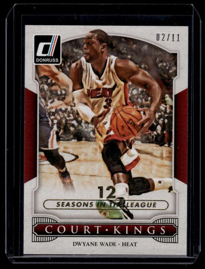 2014-15 Donruss #8 Dwyane Wade Court Kings Stat Line Years #/11