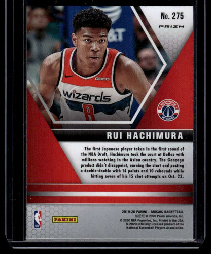 2019-20 Panini Mosaic #275 Rui Hachimura Camo Pink