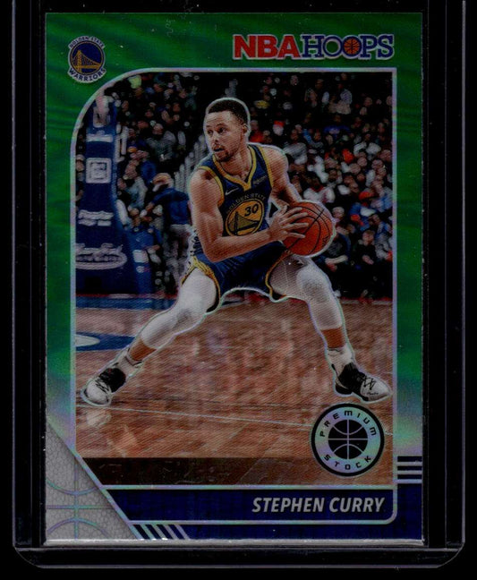 2019-20 Hoops Premium Stock #59 Stephen Curry Prizms Green