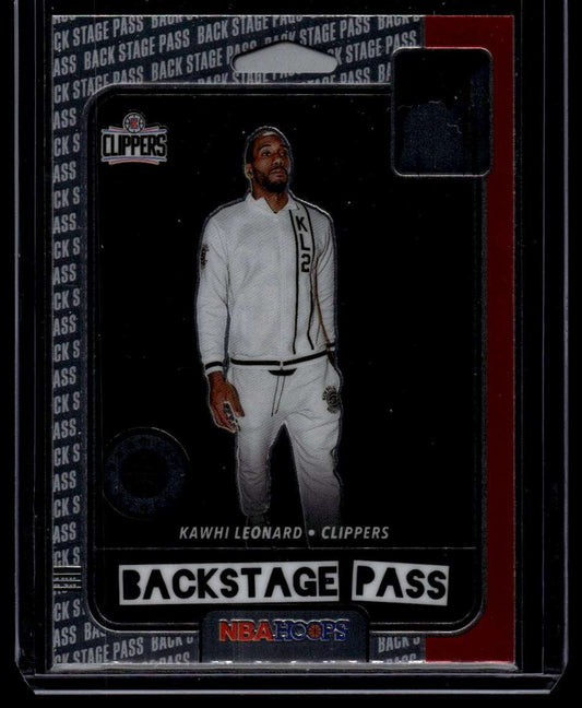 2019-20 Hoops Premium Stock #8 Kawhi Leonard Backstage Pass