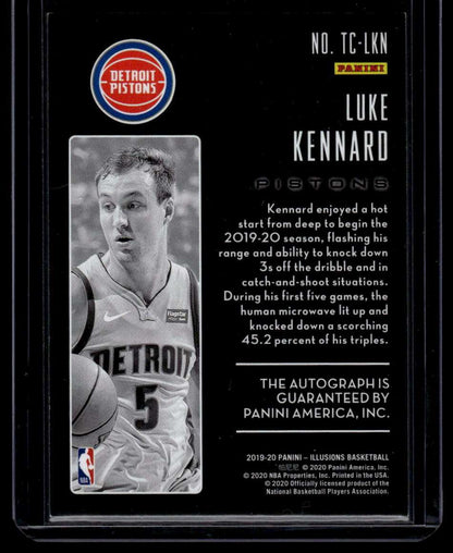 2019-20 Panini Illusions #TC-LKN Luke Kennard Trophy Collection Signatures