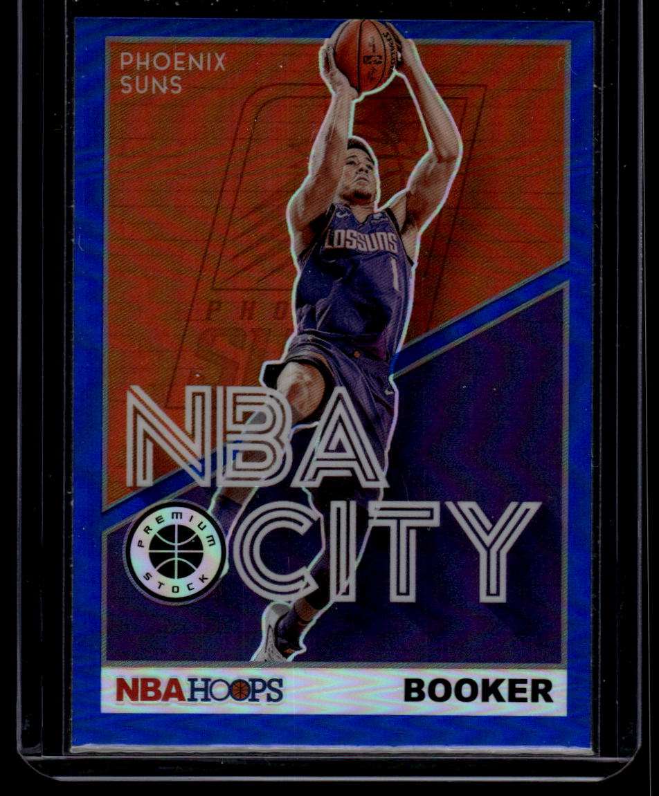 2019-20 Hoops Premium Stock #26 Devin Booker NBA City Blue