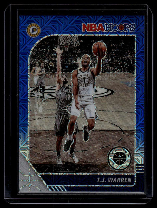 2019-20 Hoops Premium Stock #152 T.J. Warren Prizms Blue Mojo #/99