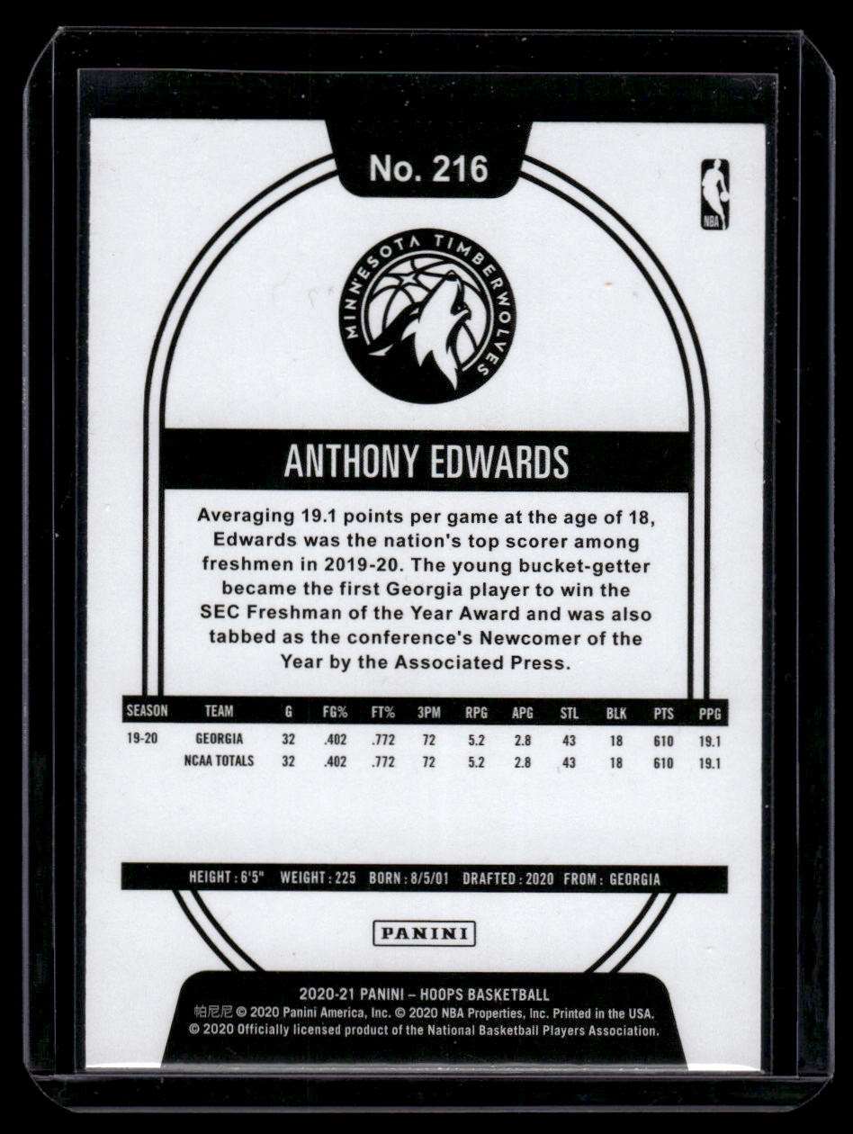 2020-21 Hoops #216 Anthony Edwards