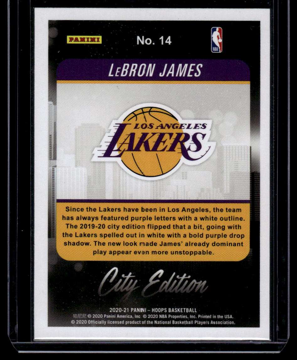 2020-21 Hoops #14 LeBron James City Edition Holo