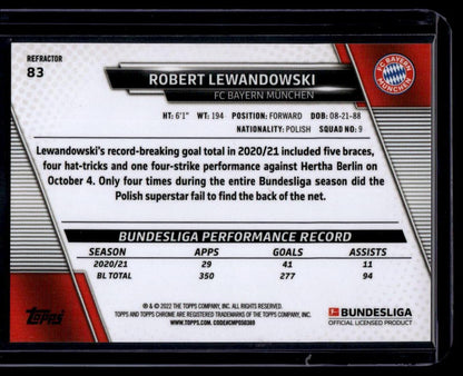 2021-22 Topps Chrome Bundesliga #83 Robert Lewandowski Refractors