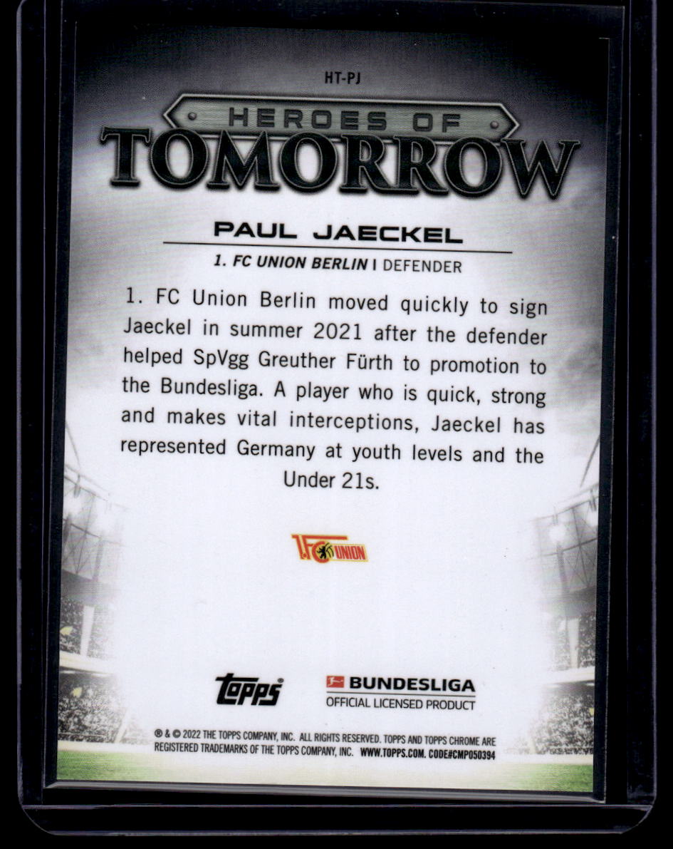 2021-22 Topps Chrome Bundesliga #HT-PJ Paul Jaeckel Heroes of Tomorrow