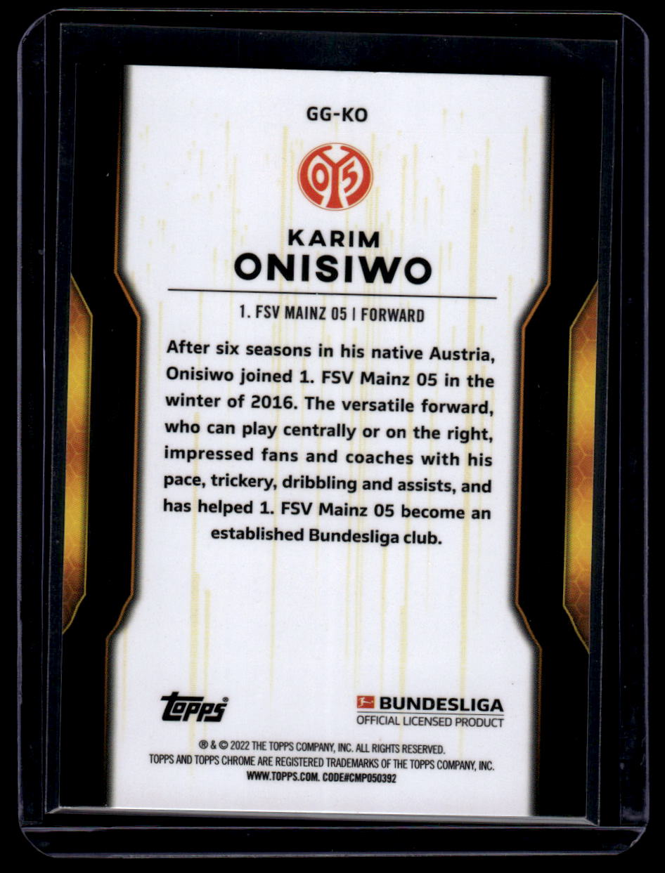 2021-22 Topps Chrome Bundesliga #GG-KO Karim Onisiwo Golden Generation