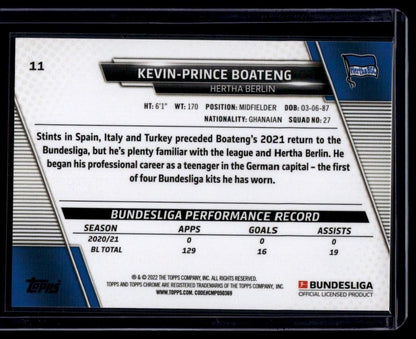 2021-22 Topps Chrome Bundesliga #11 Kevin-Prince Boateng