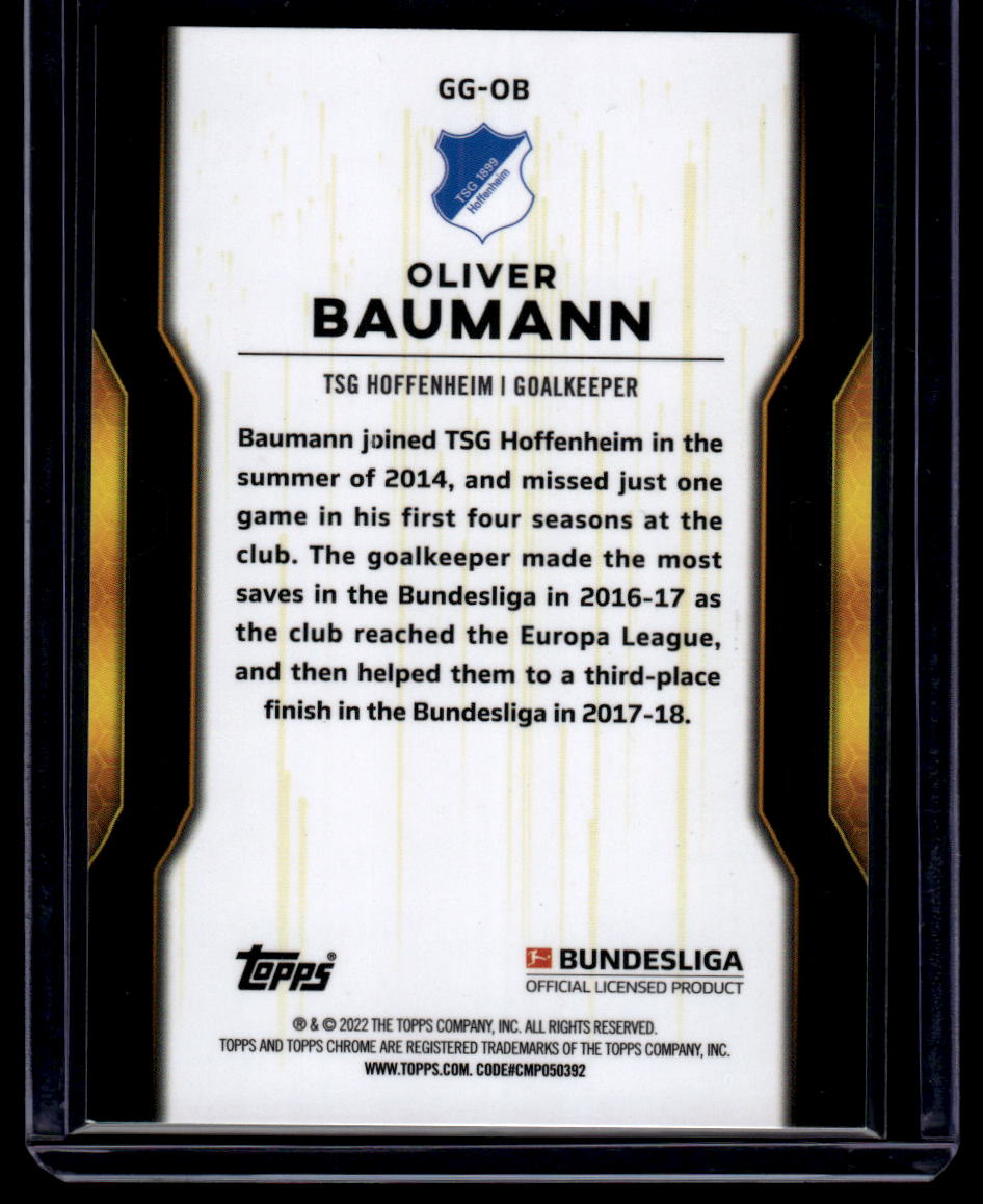 2021-22 Topps Chrome Bundesliga #GG-OB Oliver Baumann Golden Generation