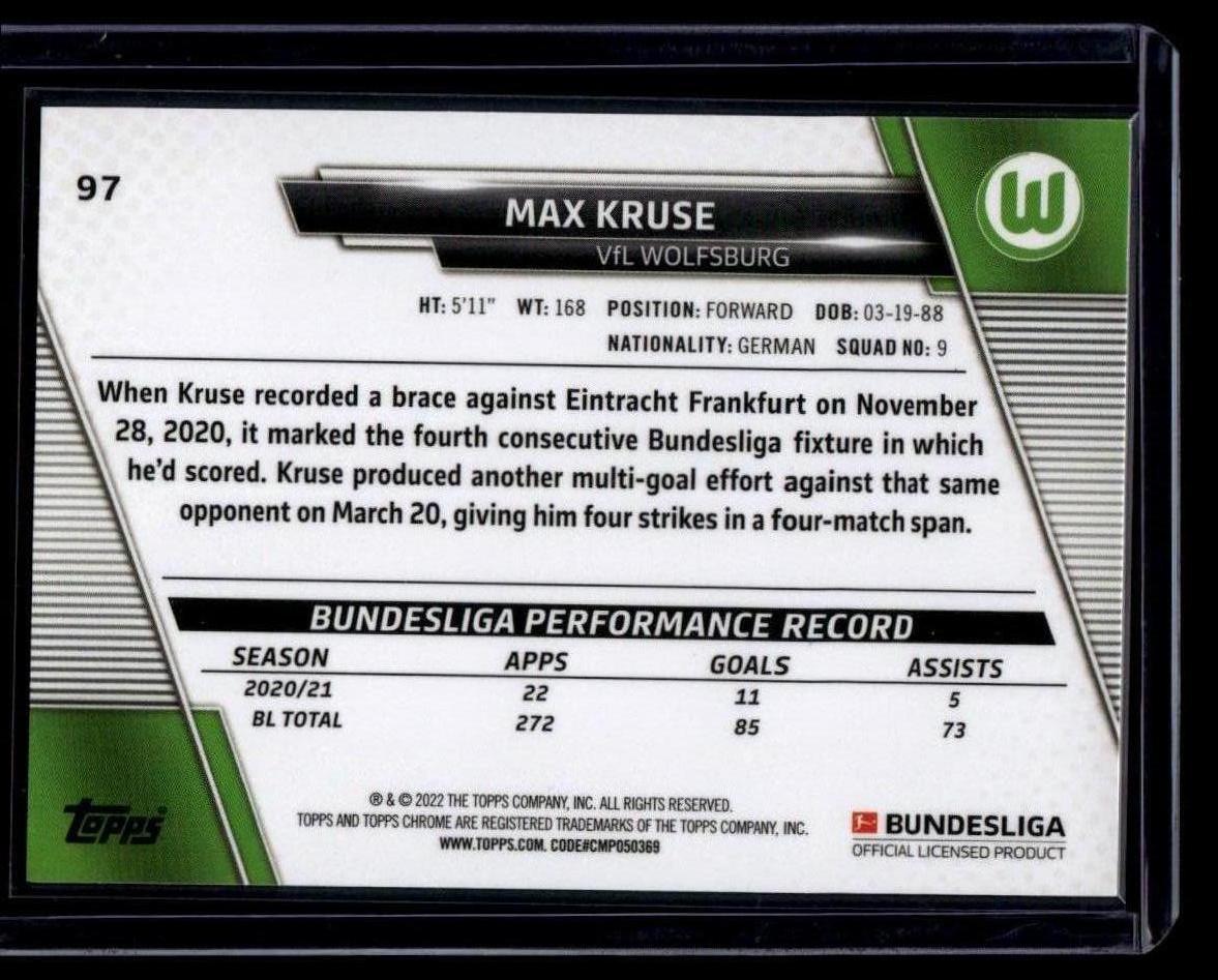 2021-22 Topps Chrome Bundesliga #97 Max Kruse