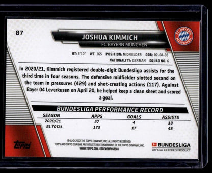 2021-22 Topps Chrome Bundesliga #87 Joshua Kimmich