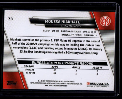 2021-22 Topps Chrome Bundesliga #73 Moussa Niakhaté