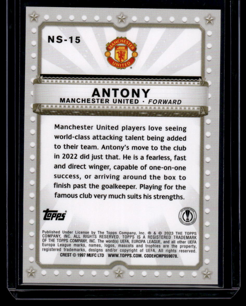 2022-23 Topps UEFA Club Competitions #NS-15 Antony Now Starring